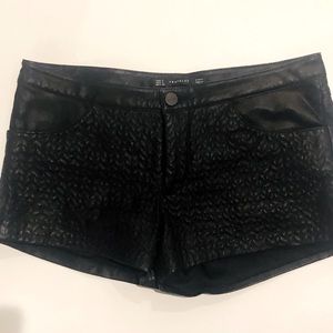 Zara faux leather shorts